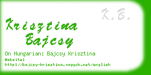 krisztina bajcsy business card